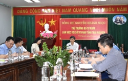 Thứ trưởng Bộ Tư pháp Nguyễn Khánh Ngọc làm việc với  Sở Tư pháp tỉnh Thái Nguyên