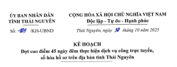 Thái Nguyên phát động đợt cao điểm “45 ngày đêm” thực hiện dịch vụ công trực tuyến, số hóa hồ sơ hành chính
