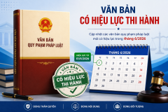 Văn bản có hiệu lực trong tháng 6 năm 2026