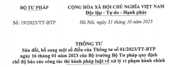 Thông tư số 19/2025/TT-BTP sửa đổi, bổ sung quy định về chế độ báo cáo công tác thi hành pháp luật về xử lý vi phạm hành chính