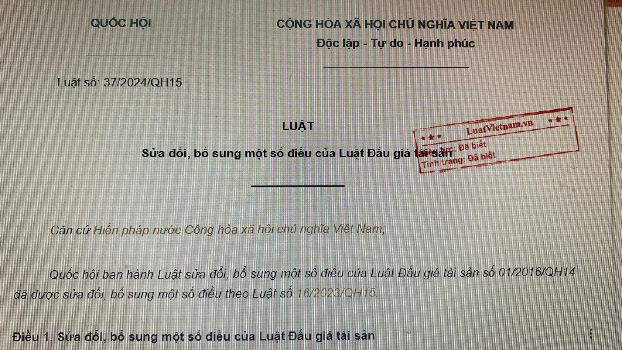 Quy định về biên bản đấu giá tài sản từ ngày 01/01/2025