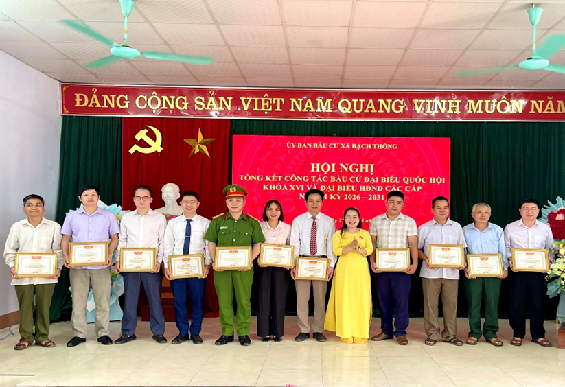 Xã Bạch Thông tổng kết công tác bầu cử nhiệm kỳ 2026 - 2031