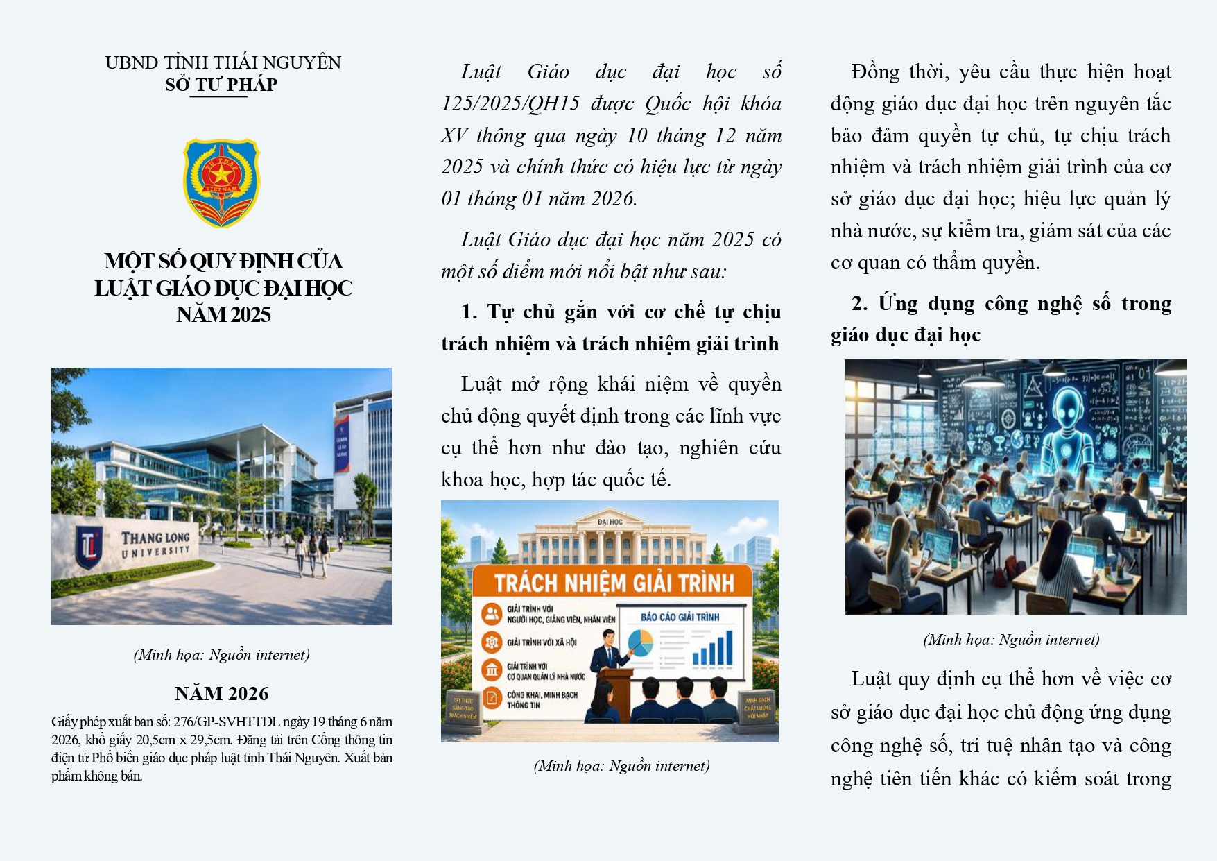 Tờ gấp: Một số quy định của Luật Giáo dục đào tạo năm 2025